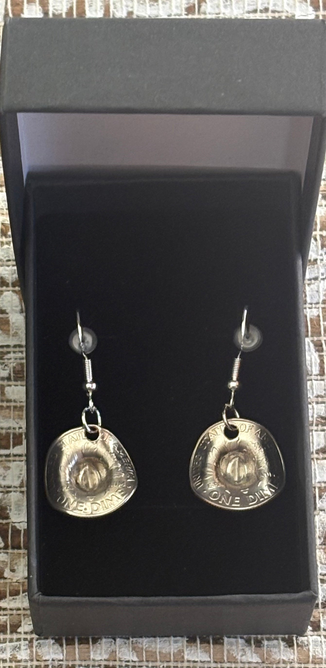 Dime Cowboy Hat Ear Rings