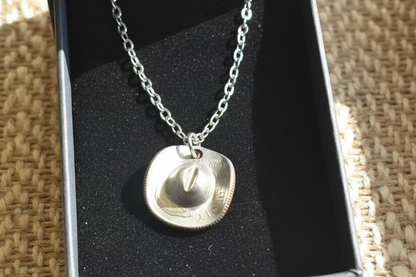 Dime Cowboy Hat Pendant